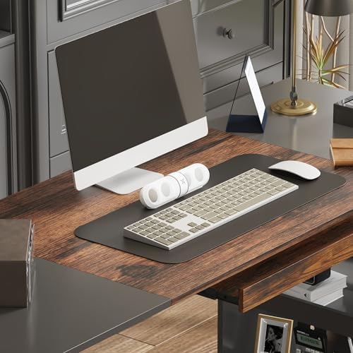 63" Electric Standing Desk with Lockable Drawer, Pegboard and Keyboard Tray, Height Adjustable Stand up Desk with File Cabinet & Shelves, Home Office Computer Gaming Table, Black