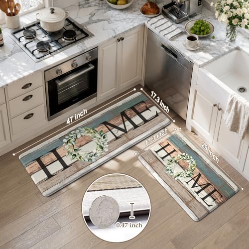 KIMODE Kitchen Mats 2PCS Cushioned Anti Fatigue Kitchen Mats for Floor