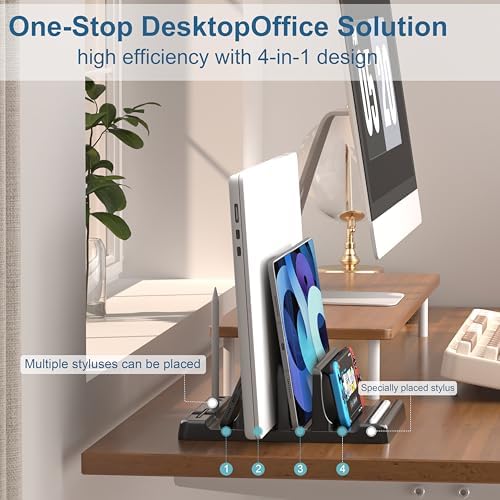 Vertical Laptop Stand, Adjustable 4 in 1 ABS