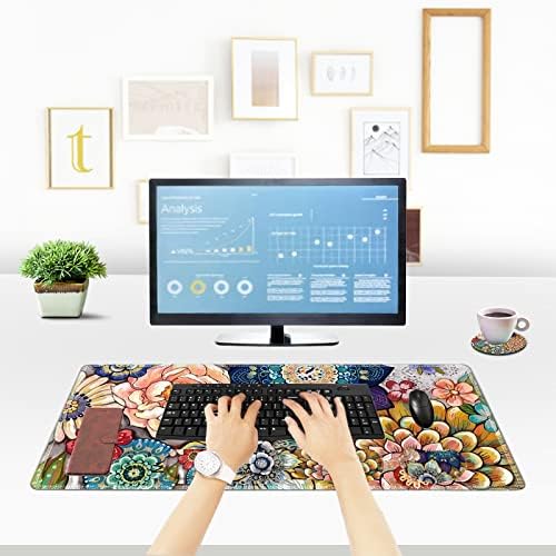 ToLuLu Extended Gaming Mouse Pad, Ergonomic Keyboard Mouse Wrist Rest Set