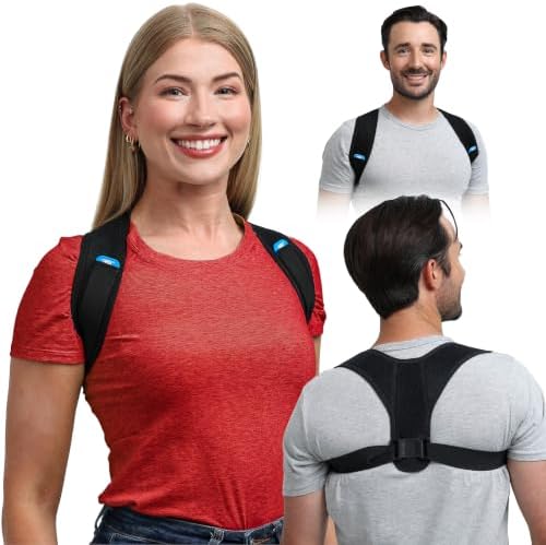 Omeer Posture Corrector for Women and Men, Adjustable Back & Shoulder Brace