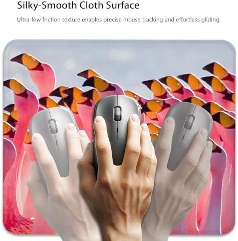 Flamingo Flock Pink Parade Mouse Pad, Cute Durable Desk Mat
