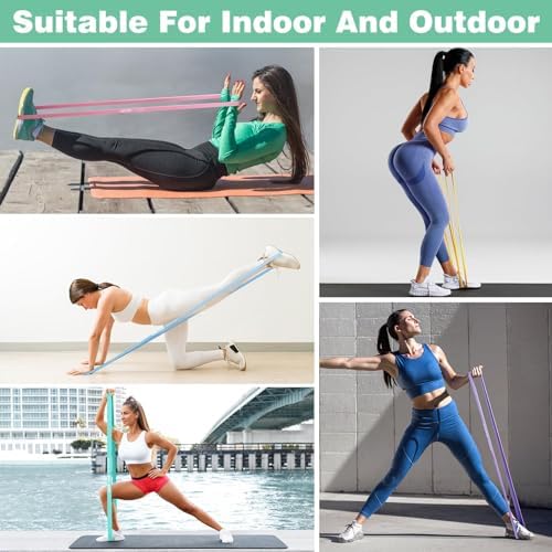 WIKDAY Resistance Bands for Working Out, Exercise Bands, Workout Bands, Pull Up Assistance Bands for Body Stretching Training Physical Therapy Muscle Training for Men & Women