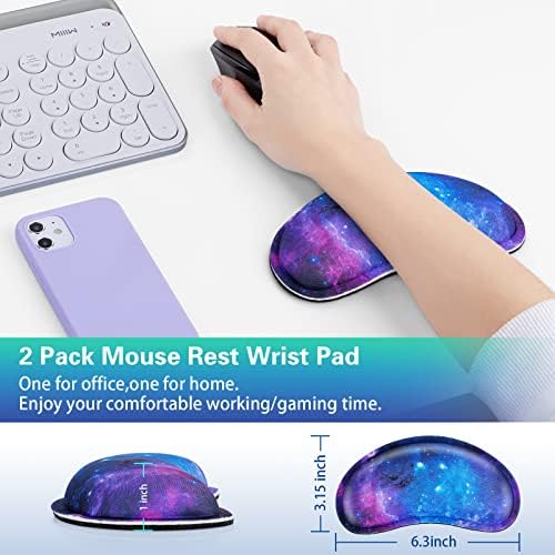 Mouse Wrist Rest, Canjoy 2 Pack Wrist Rest for Mouse Memory Foam Wrist Pad