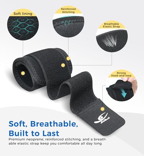 HiRui 2 Pack Wrist Compression Straps – Dual‑Layer Wrist Brace for Pain Relief & Support, Tendonitis, Carpal Tunnel, Arthritis – Adjustable Wrist Wraps for Fitness, Workouts & Everyday Use (Black)