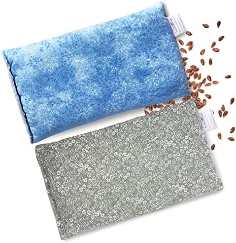 SacksyThyme Microwave Heating Pad for Back, Neck, Menstrual Cramps, Shoulders, Leg Pain Relief - Hot Moist Microwavable Therapy Pack - Flaxseed Hot & Cold Pad Made in USA (Size: 12 x 7) Lavender