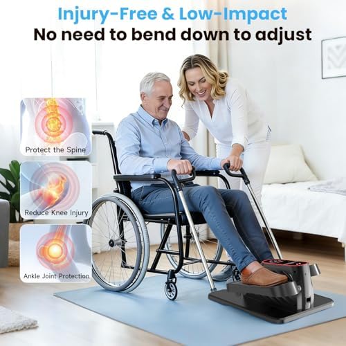 AXV Under Desk Elliptical Exercise Machine,Electric Ellipse Leg Exerciser As Seen On TV,Training Machines While Sitting for Seniors Home,Portable, Quiet, with Remote Control