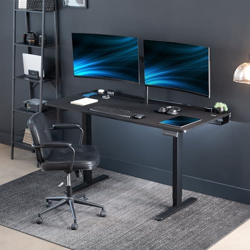 VIVO Black 60 x 30 in Standing Desk, DESK-KIT-E2B-P3B