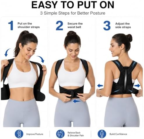 Posture Corrector, Breathable Upper Back Support Brace, One Size
