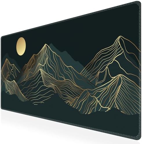 iCasso Large Mouse Pad, XXL Green Mousepad,A-Mountain Cyan Extended