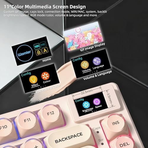 Womier SK80 75% Foundation Mechanical Keyboard with Multimedia Display