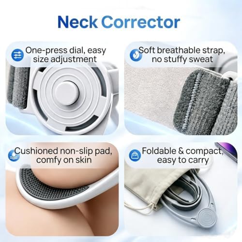 Adjustable Neck Brace, 360°Foldable Cervical Collar with Chin Support
