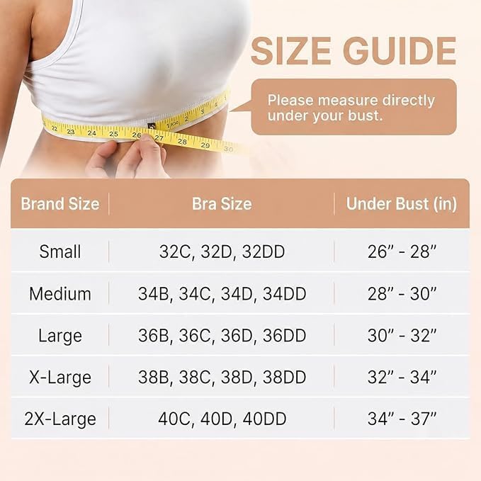 Fit Geno Posture Bra for Seniors, Wireless Front Closure Back Support Bra