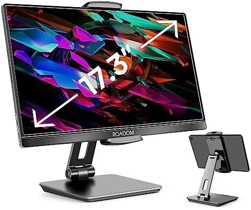 iPad Stand, Tablet Stand 360° Swivel, Aluminum Desk Holder 4.7-17", Black