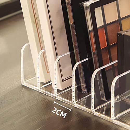 Clear Eyeshadow Makeup Organizer 2Pcs, 8Slot Acrylic Desk Organizer