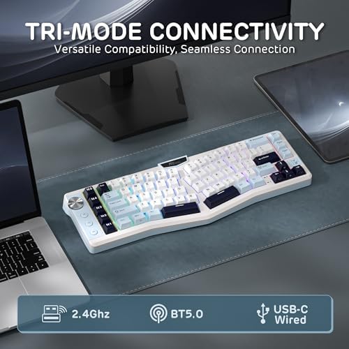 RK ROYAL KLUDGE A72 Alice Ergonomic Wireless Mechanical Keyboard,Split Ergo