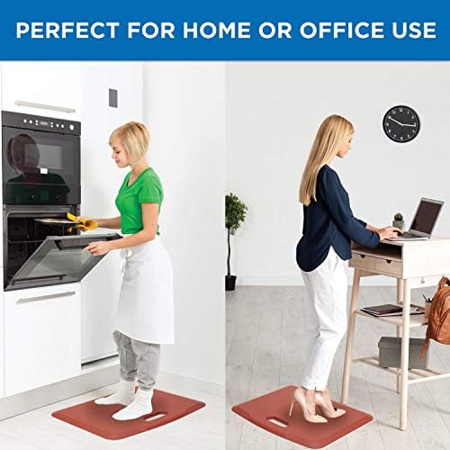 Mount-It! Standing Desk Floor Mat, 18x22, Red