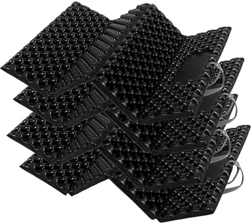 REDCAMP Ultralight Foam Backpacking Sit Pad, Foldable Waterproof Z Hiking Sitting Pad Insulated Stadium Seat Cushion with Strap for Outdoor Camping Picnic, Blue/Black/Yellow