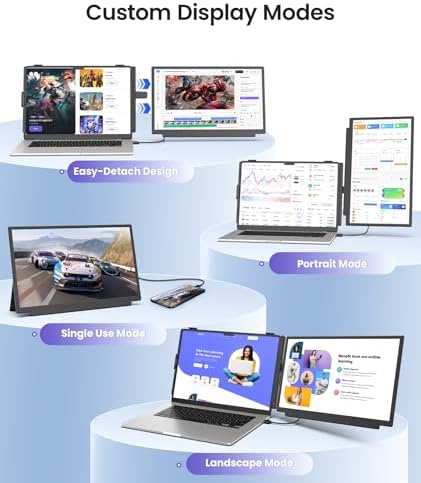 15.6" Laptop Screen Extender, 1080P FHD Detachable Monitor Extender