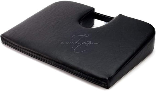 Tush Cush Home Office Orthopedic Large Computer Ergonomic Seat Cushion Original - Firm Black Carbon Vinyl