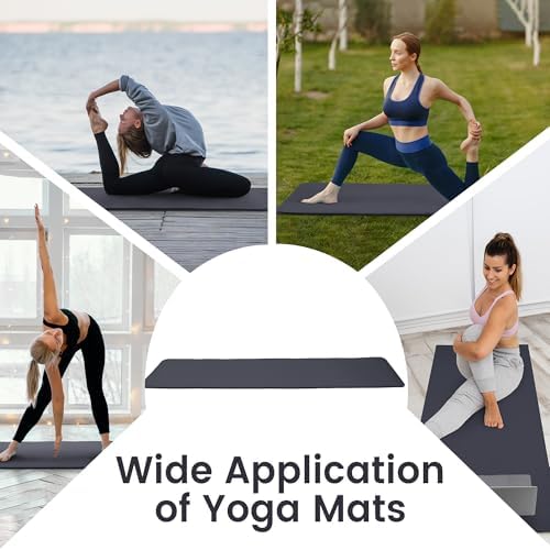 Fitvids 1/2-inch Thick High Density Exercise Yoga Mat with Carrying Strap