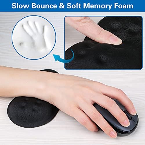 2 Pack Mouse Wrist Rest, Canjoy Wrist Rest for Mouse Memory Foam Wrist Pad