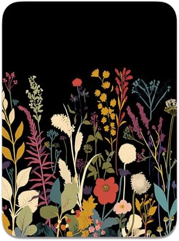Small Mouse Pad, Mini Mouse Pad 6 x 8 Inch, Thick Rubber Waterproof Mouse Mat, Cute Mousepad for Women Men Wireless Mouse Laptops Home Office, Beautiful Flowers and Plants