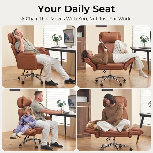 Big and Tall Ergonomic Office Chair, Criss Cross Desk Chair with Pivot Arms