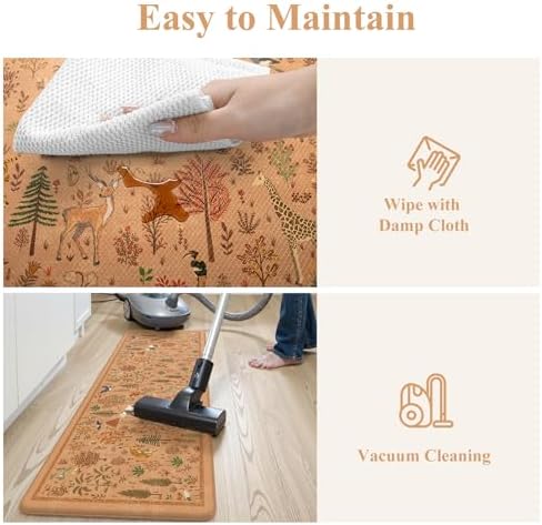 KIMODE Kitchen Floor Mats for Floor Cushioned Anti Fatigue,Rugs Sets of 2