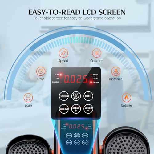 Under Desk Elliptical Machine, Electric Ellipse Leg Exerciser While Sitting for Seniors, Quiet Portable Elliptical Machine with 12 Adjustable Speeds, Seated Pedal Exerciser with Remote Control