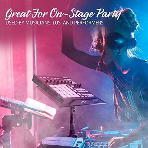 Pyle Adjustable Universal Projector Stand – Heavy Duty Tripod for Laptops, Computers, DJ Equipment & Projectors – Ideal for Stage, Studio & Office Events – Height Adjustable 28" to 46"