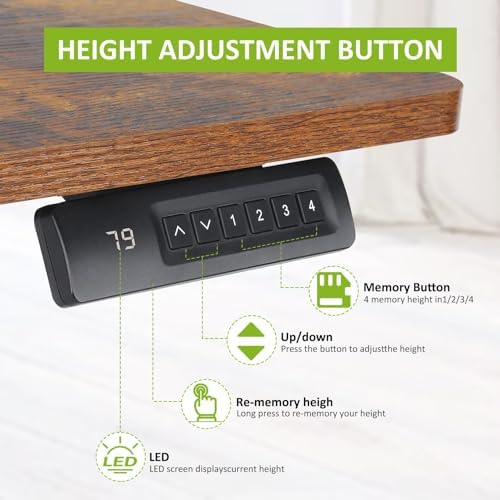 Hmimi 55'' ×24'' Height Adjustable Electric Standing Desk