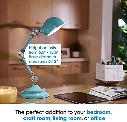 OttLite Revive LED Desk Lamp with USB Port, Turquoise