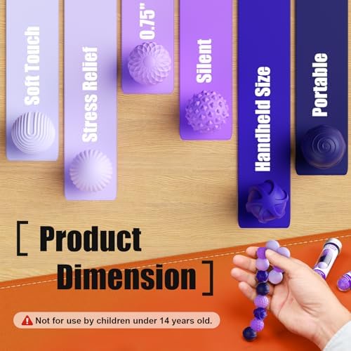 Magnetic Fidget Balls, 6 Pack Silicone Sensory Toys for Adults & Teens