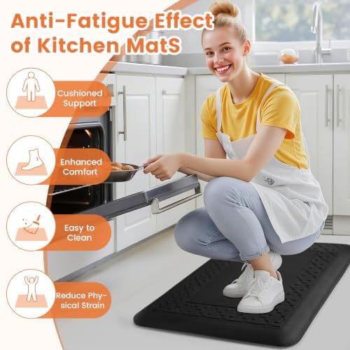 4/5 Inch Thicker Kitchen Mats Anti Fatigue Comfort Mat Standing Desk Rugs