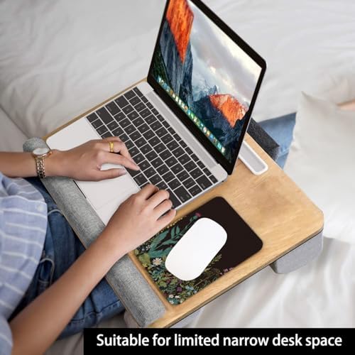 Audimi Small Mouse Pad 6 x 8 Inch, Mini Mouse Pad Thick for Laptop Wireless Mouse Home Office Travel, Portable, Washable (Weeds)