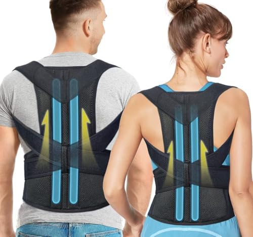 Fitsupport Back Brace Posture Corrector for Women and Men Back Lumbar Support Shoulder Posture Support for Improve Posture Provide and Back Pain Relief Small(Pack of 1)