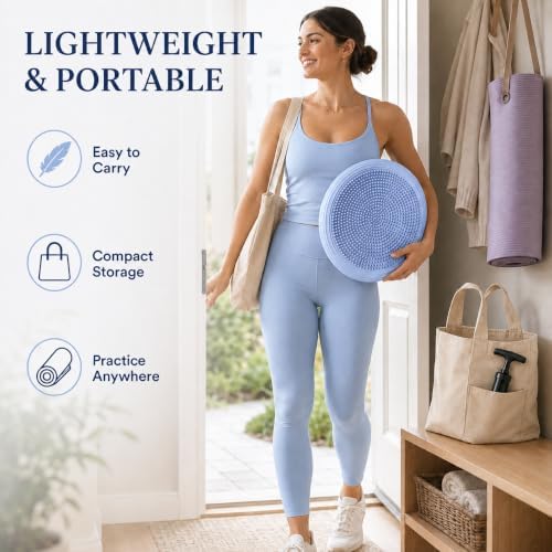 Hanstuten Wobble Seat Cushion Balance Disc - Rubber Wiggle Seat for Active Sitting, Office Desk Chair, and Core Strength Training