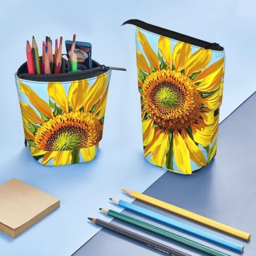 Sunflowers Flowers Standing Pencil Case