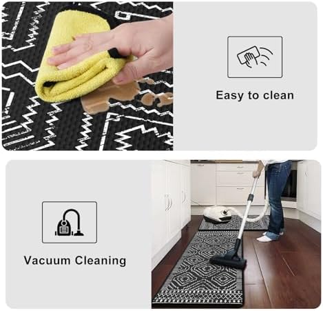 KIMODE Anti Fatigue Kitchen Mat for Floor Cushioned,Kitchen Rugs Sets of 2