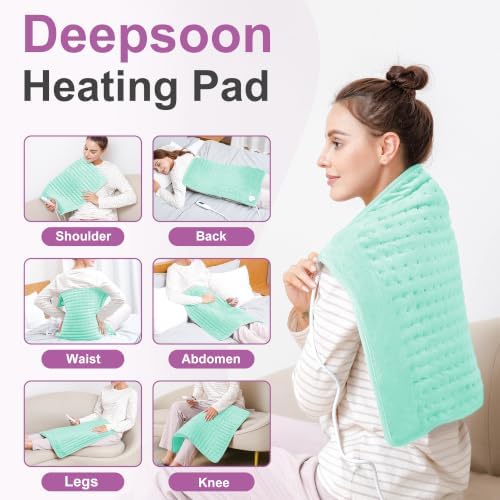 Heating Pad,Electric Heating Pads,Heating Pad for Back,LightGreen,24x20 Inch