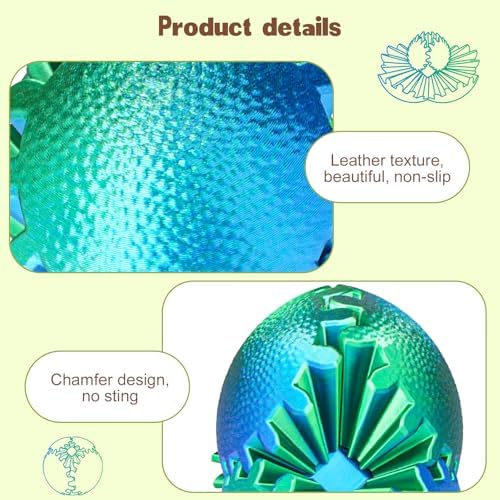 Gear Ball Fidget Toys - Steampunk Gear Sphere Stress Relief for Kids & Adults, 3D Printed Unique Funny Gift for Christmas, White Elephant, Stocking Stuffer (Christmas Green)