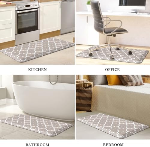 WISELIFE Anti Fatigue Mats for Kitchen Floor, 20" x 39", 4/5 Inch, Khaki