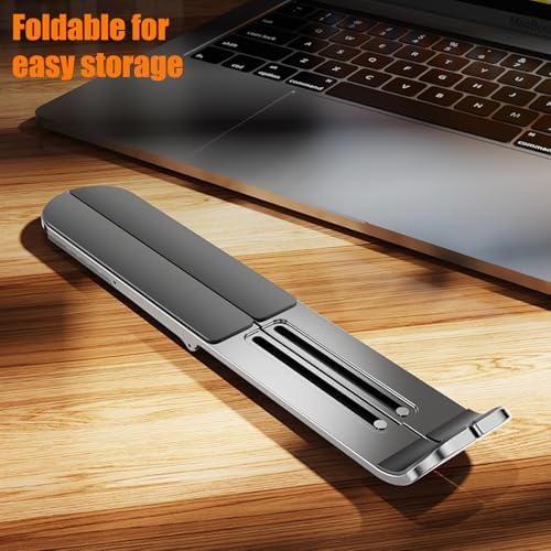Space Saving Foldable Computer Stand with Enhances Ventilation for 17.3Inch Laptops and Tablets Foldable Laptop Stand