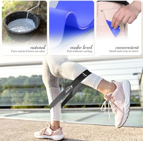 VEICK 5-Level Resistance Loop Bands Set for Strength Training & Pilates