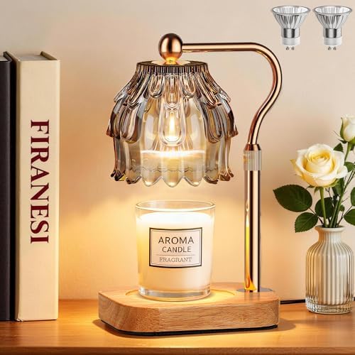 Candle Warmer Lamp with Timer Dimmer, Wax Melts Warmer Lamp for Gift, Grey