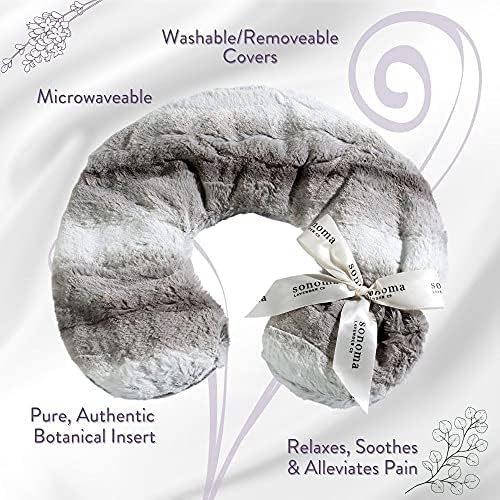 Sonoma Lavender Luxury Lavender Neck Pillow, Angora Platinum