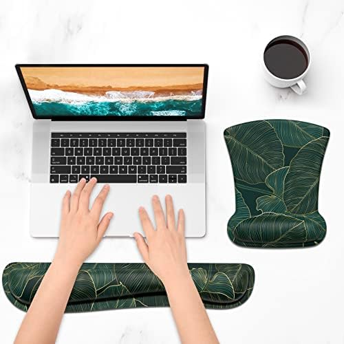 ITNRSIIET Mouse Pad Wrist Support Keyboard Wrist Rest Pad Ergonomic Mousepad Non-Slip Memory Foam Keyboard Pad Easy Typing Pain Relief Perfect for PC Laptop Gaming Office, Palm Texture