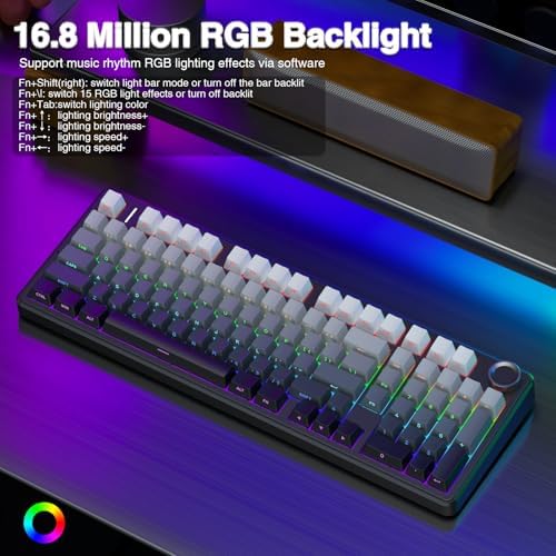 AULA F99 Pro Wireless Mechanical Keyboard with Number Pad, Knob, 99 Keys