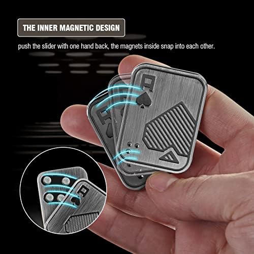 ITOKEY Fidget Toys Adults, EDC Metal Fidget Slider, Magnetic Poker Push